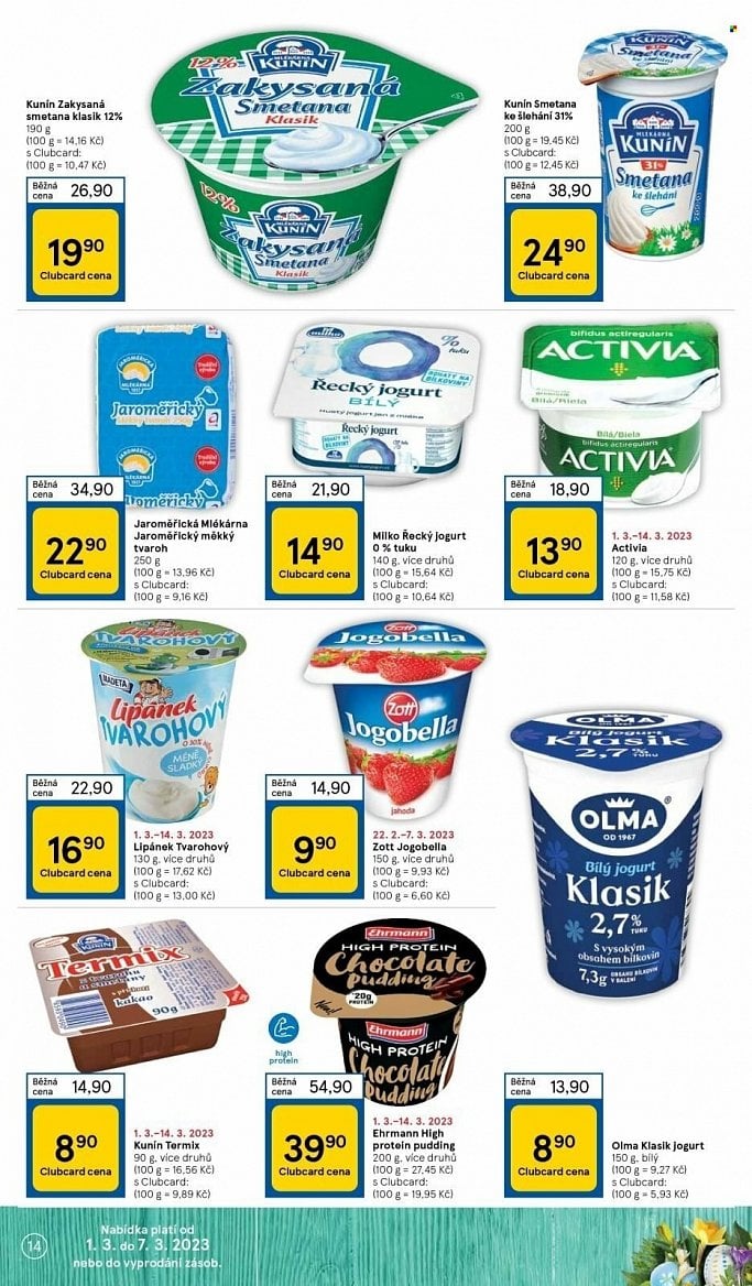 Mléčné a masové výrobky v letácích supermarketů