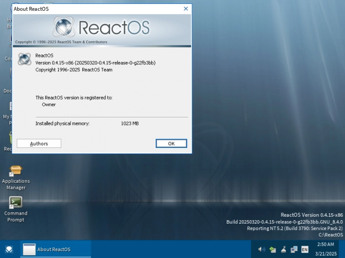 ReactOS 0.4.15