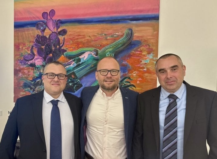 Zástupci společnosti Algotech a Expinit. František Zeman, Josef Dvořák, Jan Hanuš