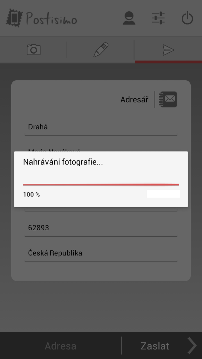 Přiložit fotografii.
