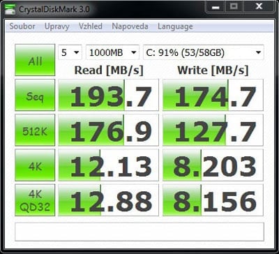 CrzstalDiskMark benchmark