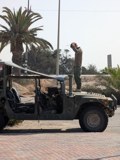 Autor: Jan Sedlák Izraelský voják nedaleko Pásma Gazmy