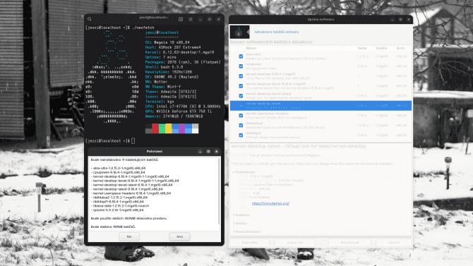 Mageia 10 alfa s jádrem Linux 6.18
