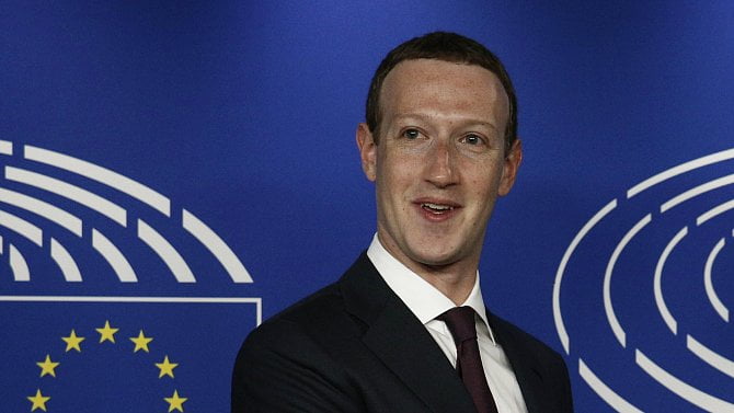 Mark Zuckerberg během návštěvy sídla Evropského parlamentu v roce 2018.