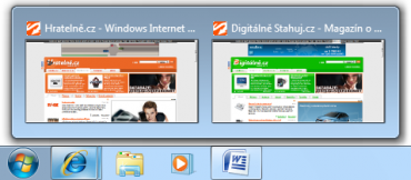 <p>Internet Explorer 8 - místo okna se zobrazí všechny záložky</p>