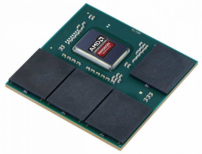 Embedded Radeon E9170: GPU a čtyři čipy GDDR5 na jednom pouzdru