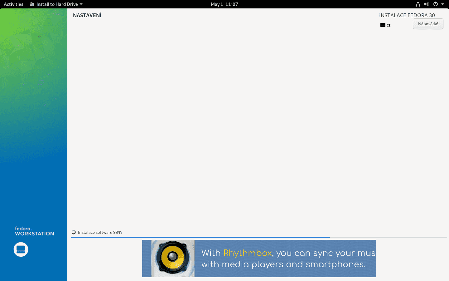Fedora 30 - instalace