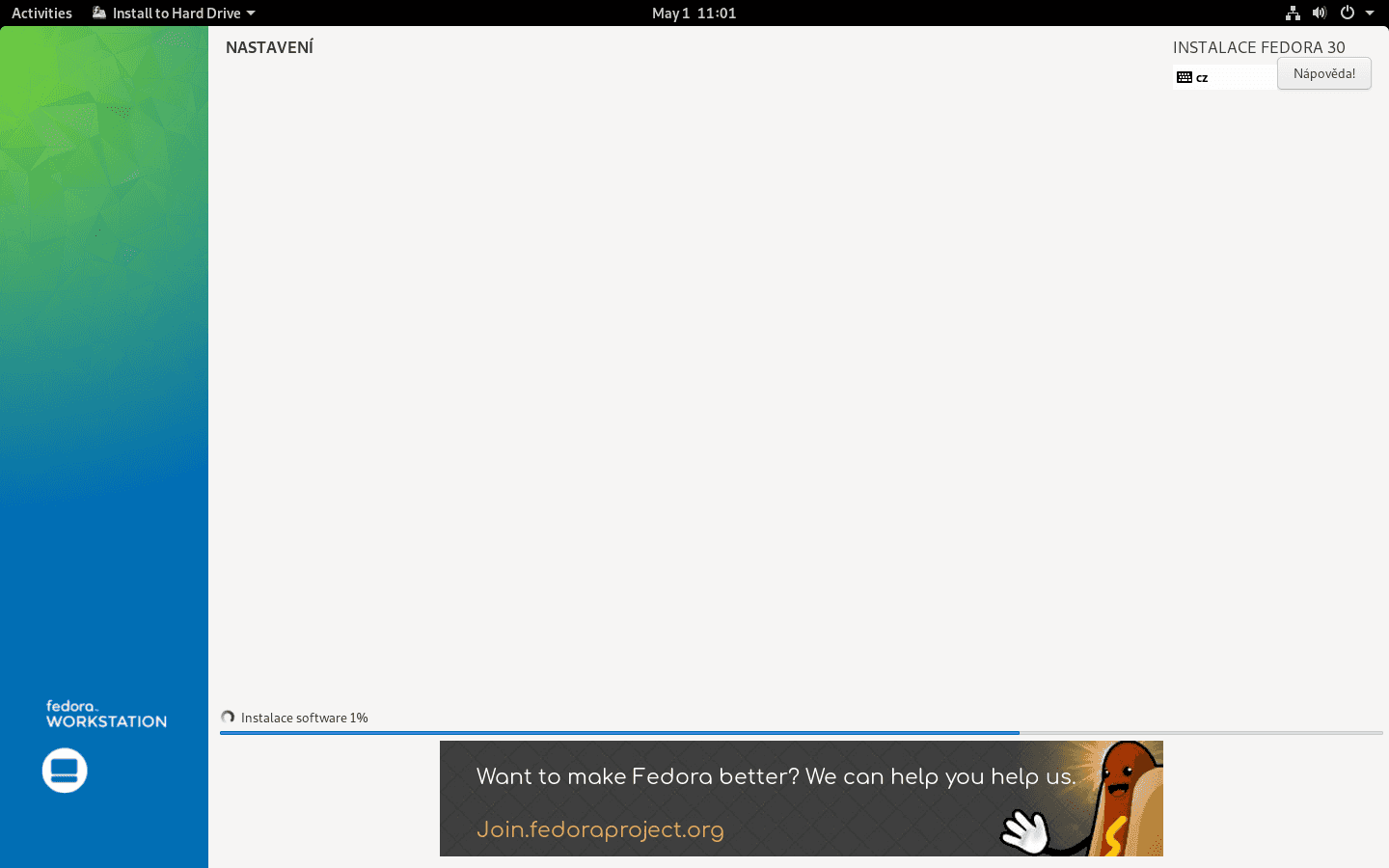 Fedora 30 - instalace