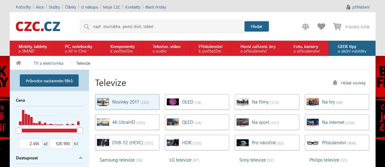 TOP 10 nejprodávanějších televizorů, 19. listopad 2017
