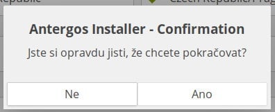 Antergos: instalátor Cnchi