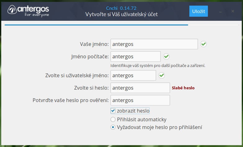 Antergos: instalátor Cnchi