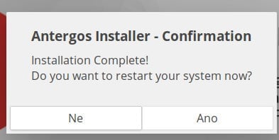 Antergos: instalátor Cnchi