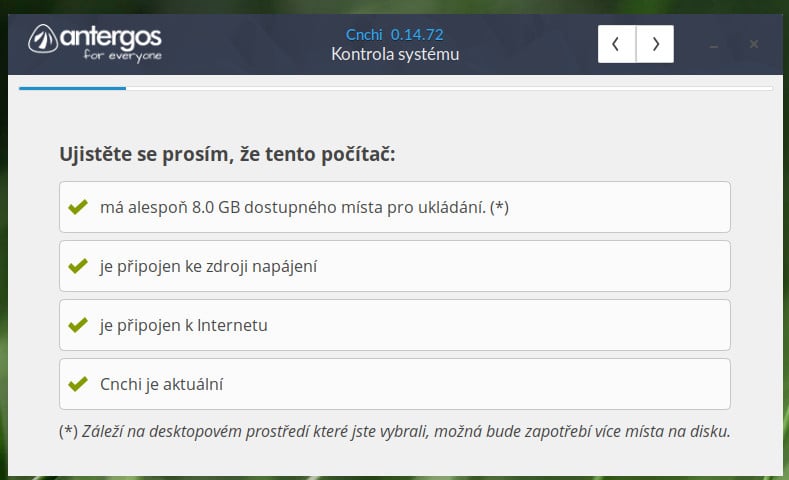 Antergos: instalátor Cnchi