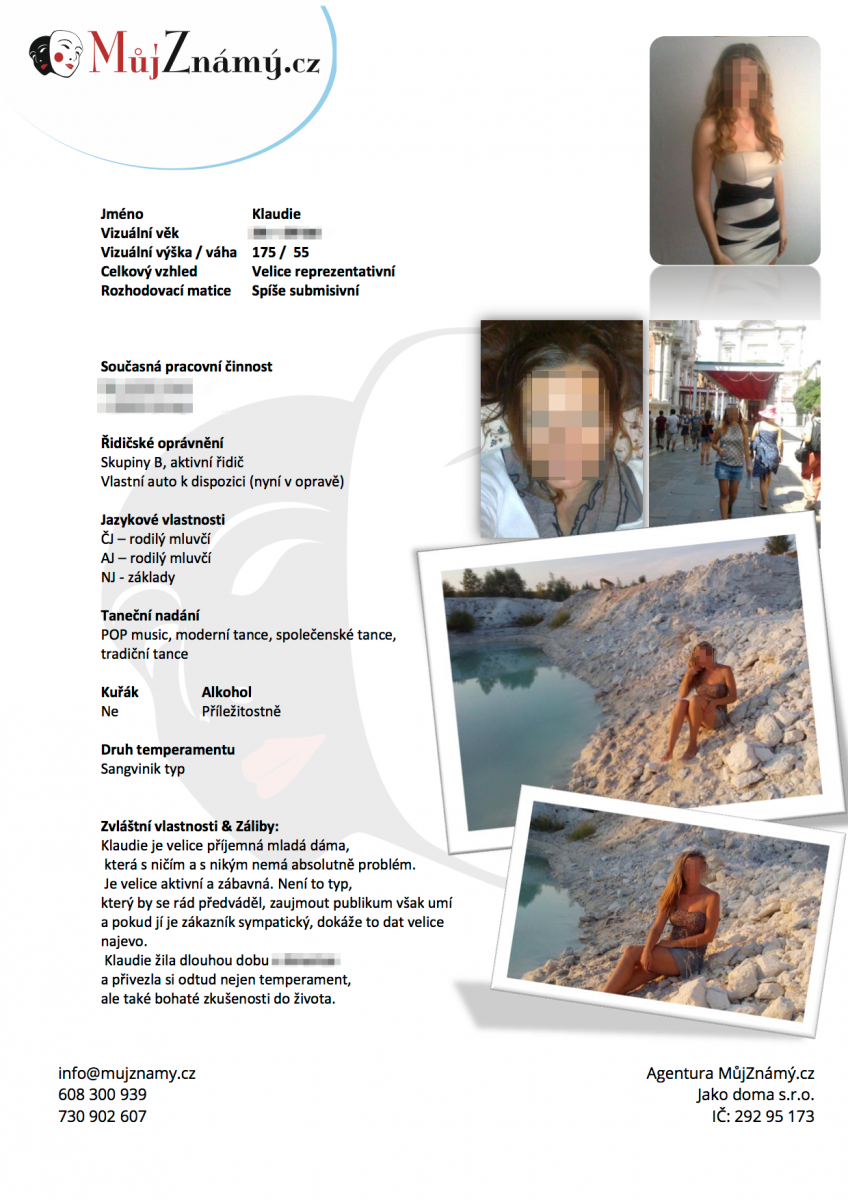 Profil Klaudie zaslaný v PDF.