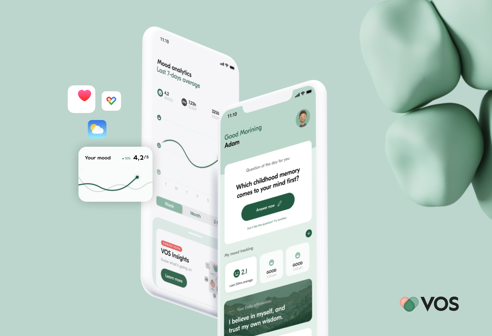 Aplikace VOS.health.