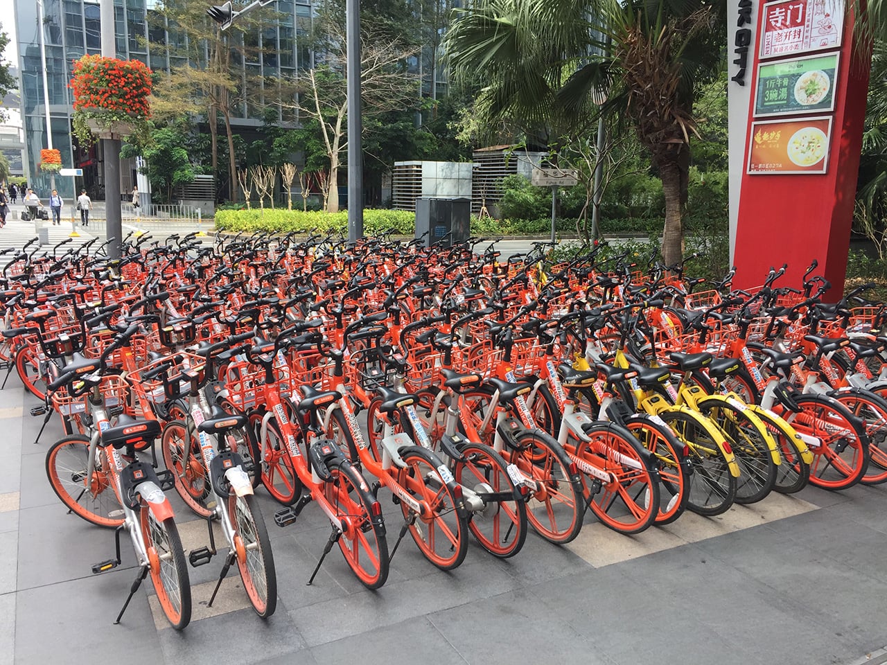 Bike sharing v Číně