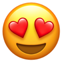 emoji zamilovaný obličej
