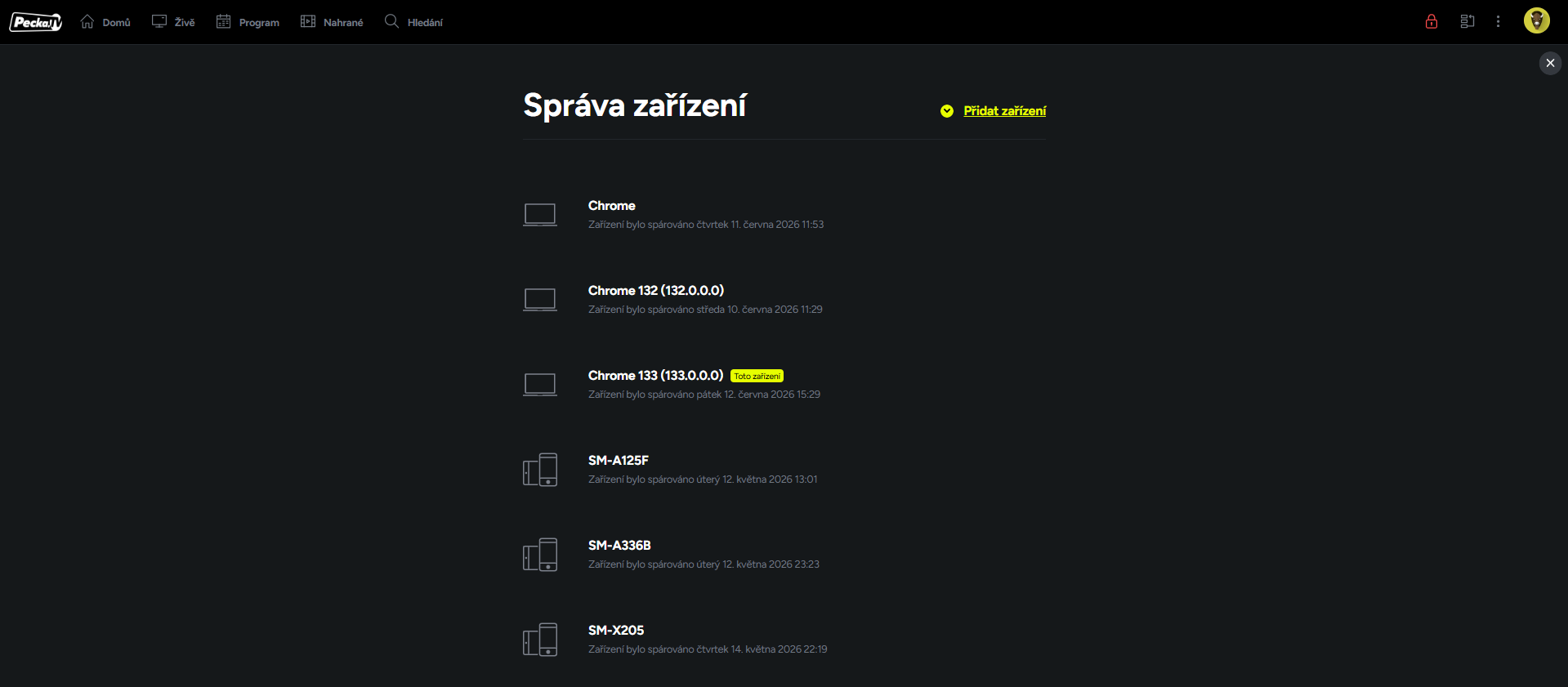 Správa zařízení