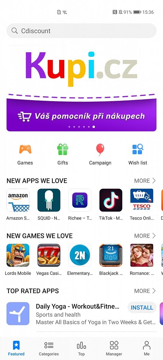 Seznam, Mall.TV nebo Alza. České aplikace v Huawei AppGallery