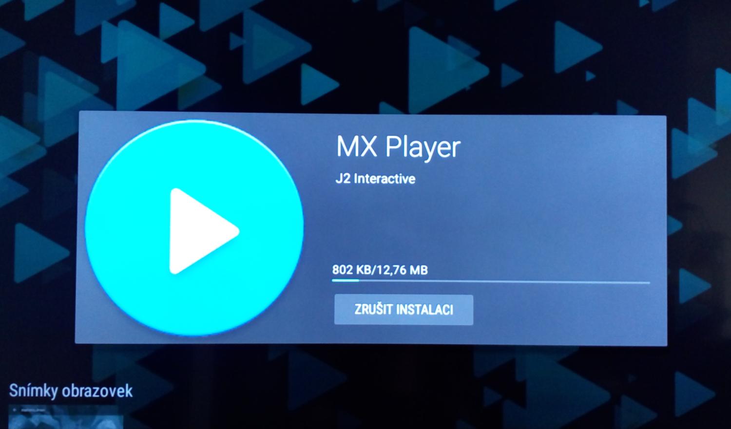 Ani při stahování aplikace....