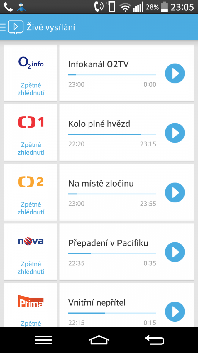Stanice O2 Info v nabídce služby O2TV Go