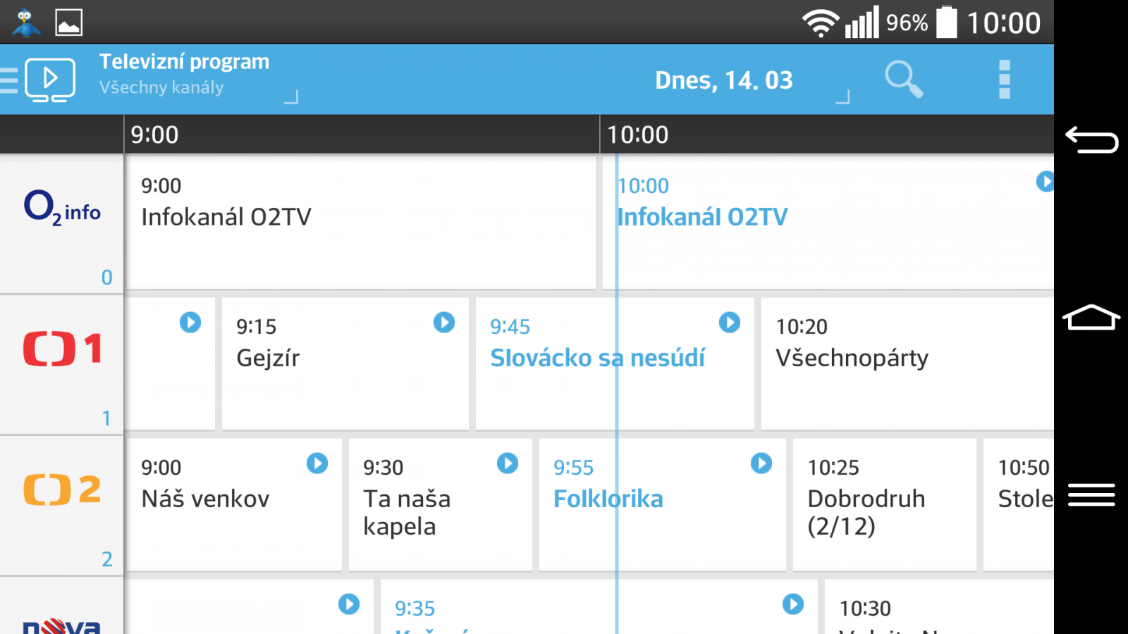 Stanice O2 Info v nabídce služby O2TV Go