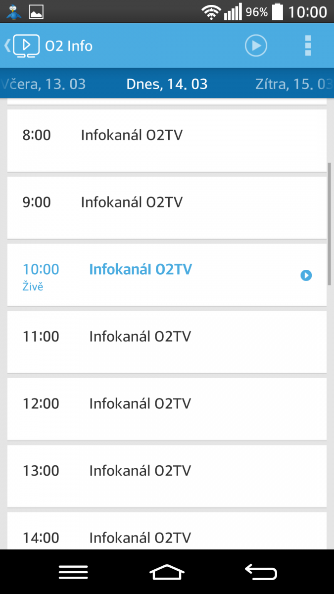 Stanice O2 Info v nabídce služby O2TV Go