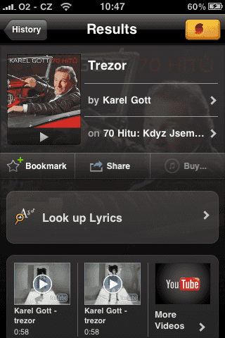 <p>SoundHound si poradí i s některými českými interprety</p>