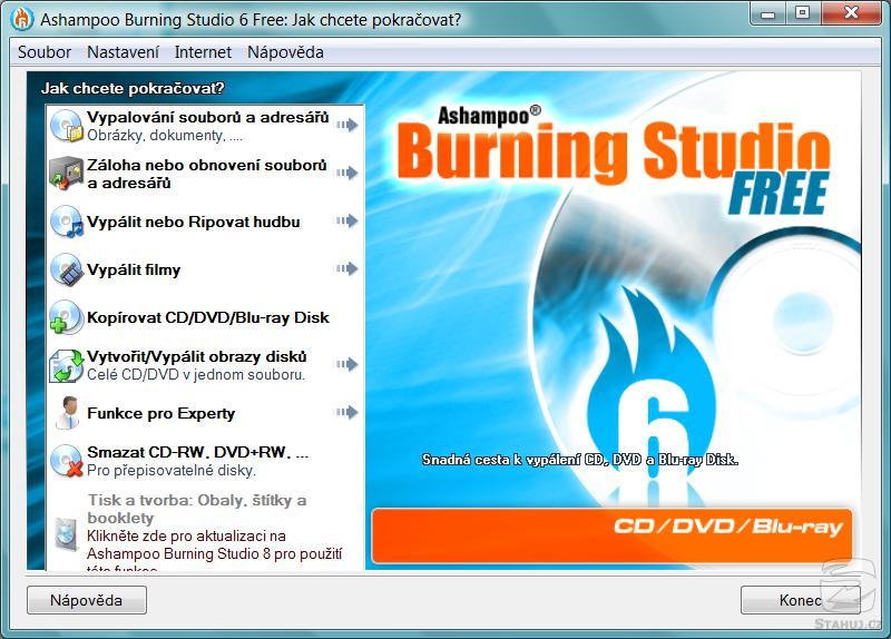 Ashampoo Burning Studio free - vypalovat lze i zdarma