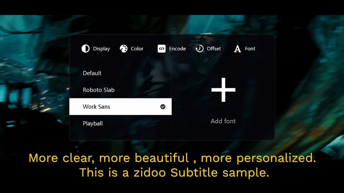 Zidoo X20 Pro - Menu titulků