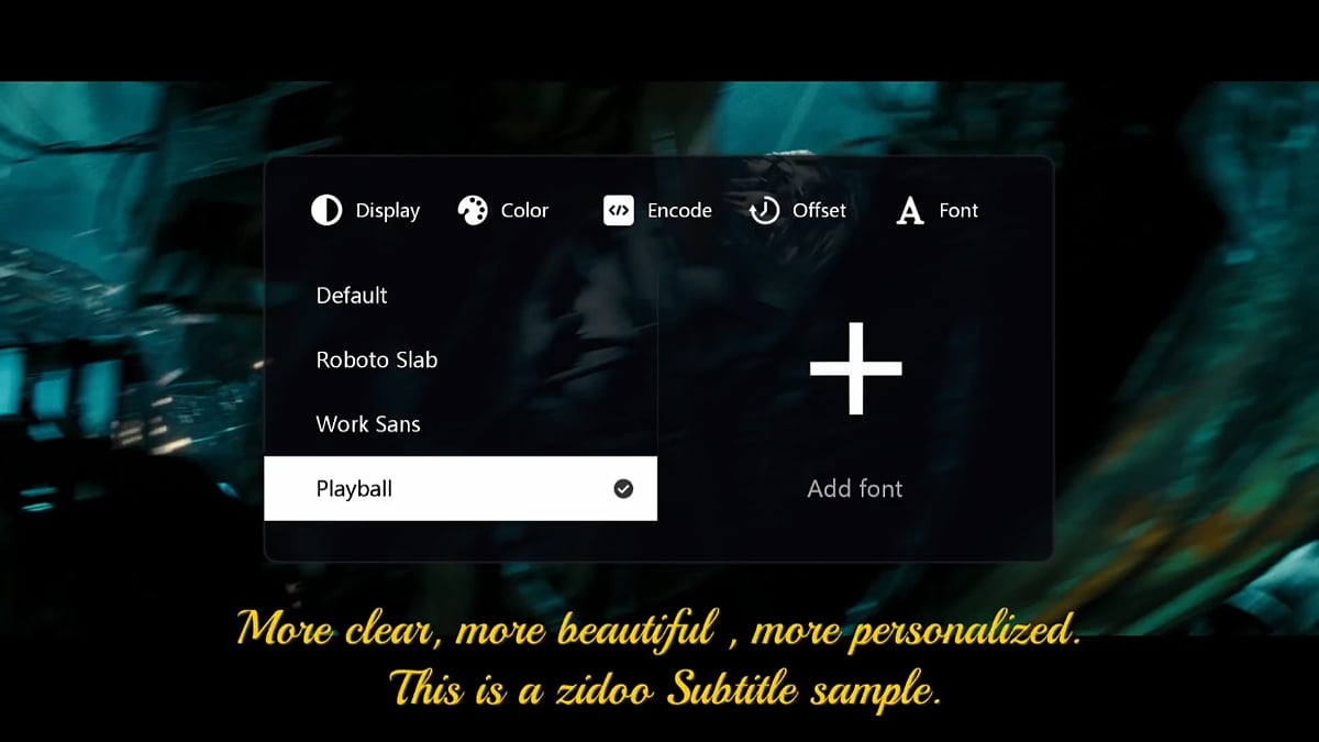 Zidoo X20 Pro - Menu titulků