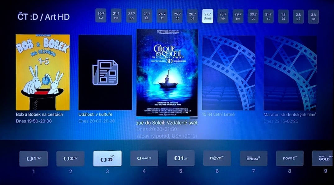 Digi TV na Apple TV: program stanice na příští dny