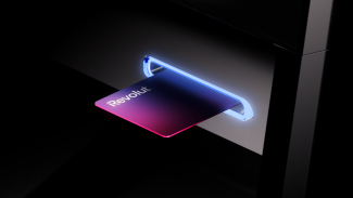 Bankomat litevské banky Revolut v Katalánsku (Španělsko).