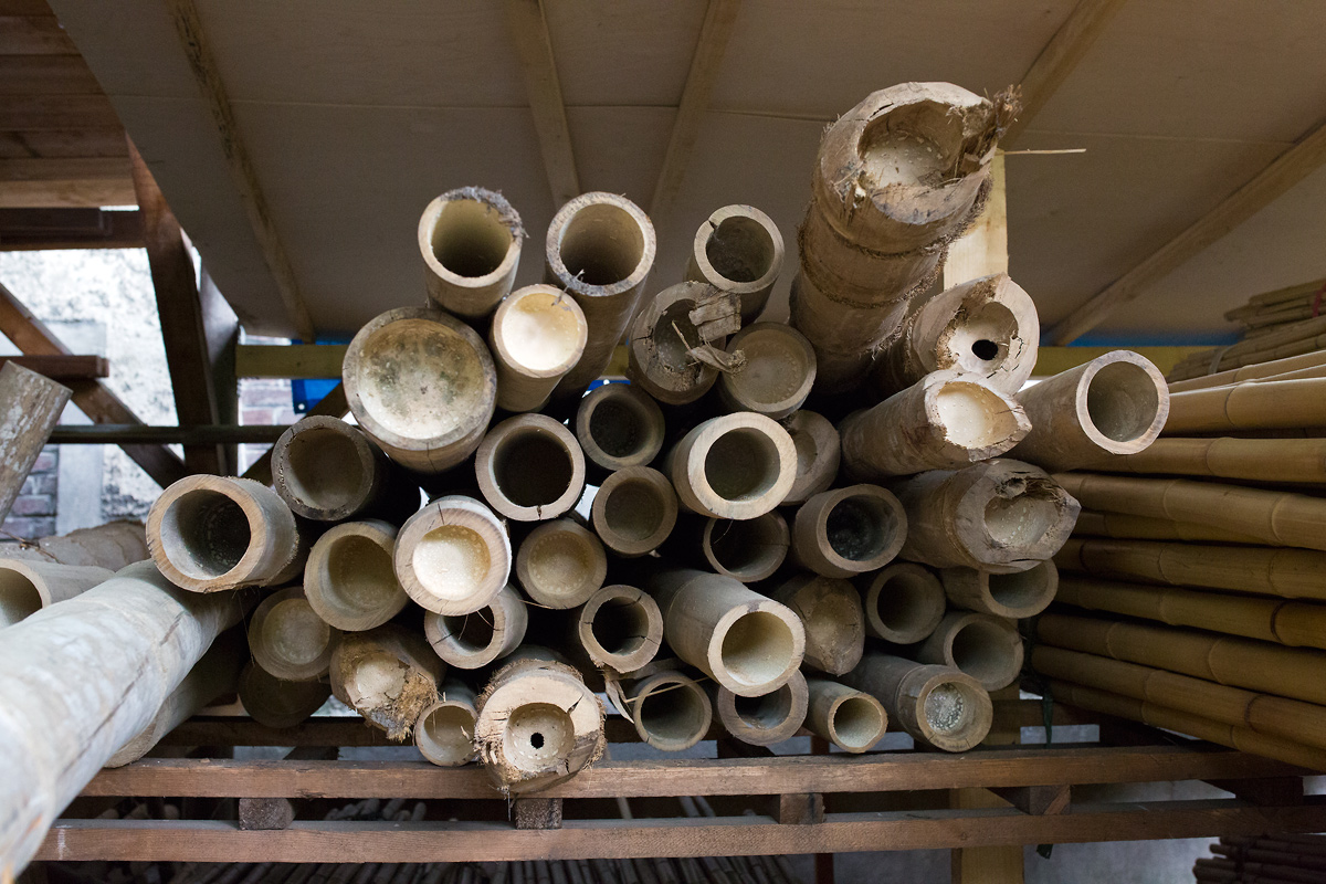 V branických ledárnách vznikají unikátní bambusové konstrukce