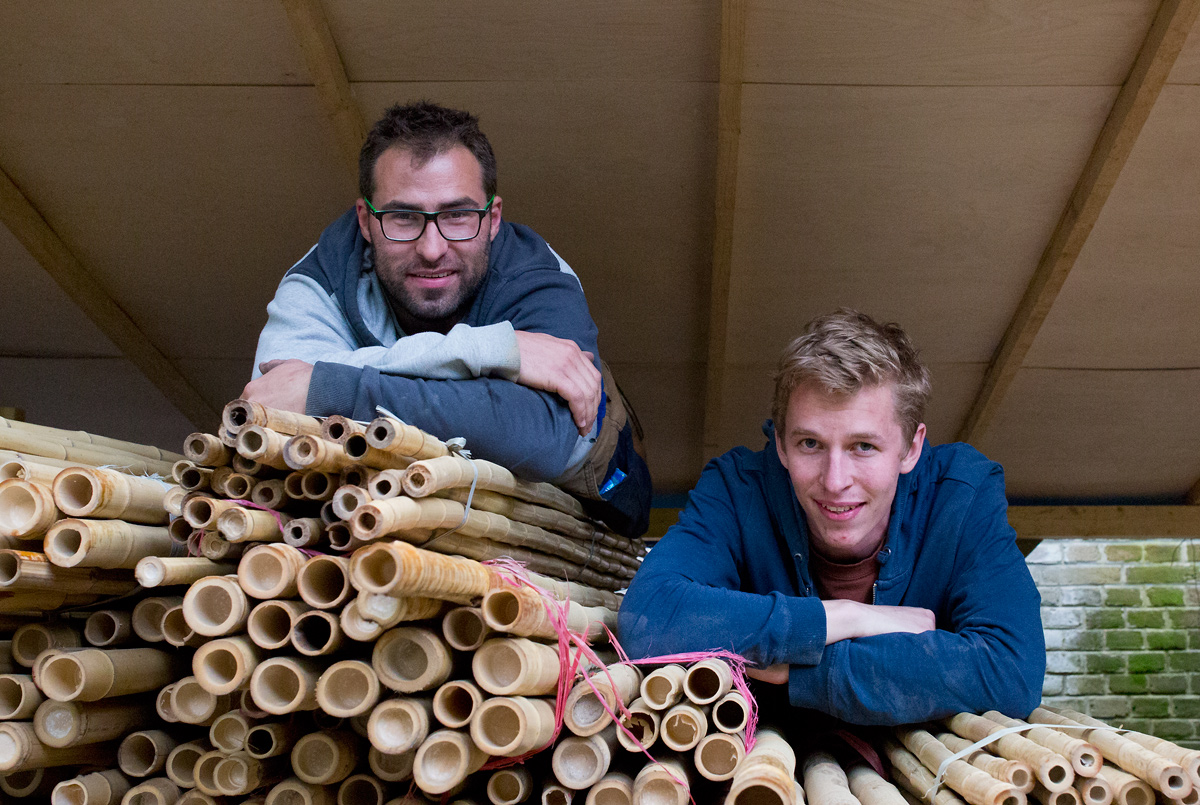 V branických ledárnách vznikají unikátní bambusové konstrukce