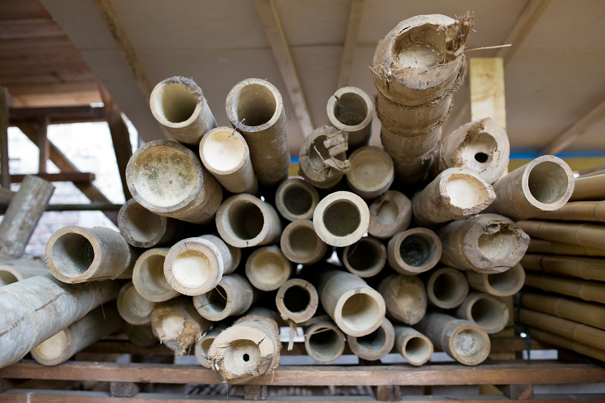 V branických ledárnách vznikají unikátní bambusové konstrukce