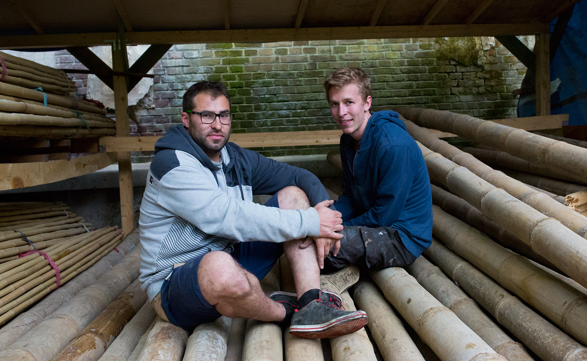 V branických ledárnách vznikají unikátní bambusové konstrukce