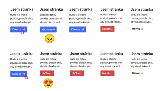 Jak funguje INP? Nahoře je to špatně, protože nepřišla reakce, dole už je to v pořádku.