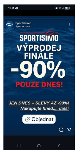 Příklad podvodné reklamní kampaně.
