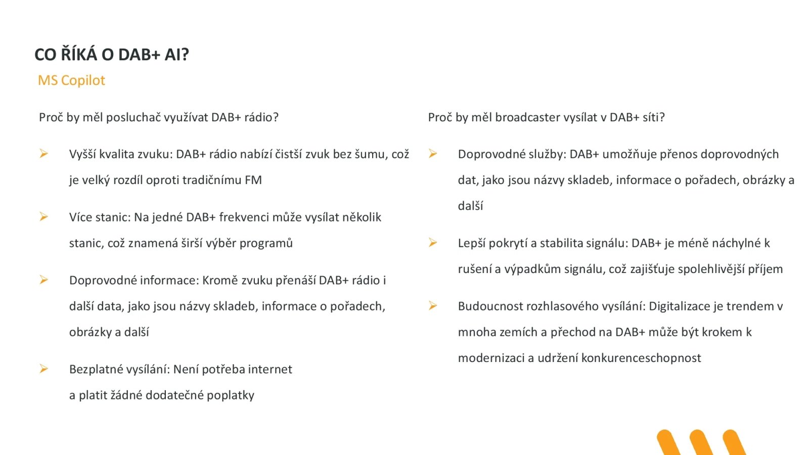 Prezentace ČRA ke spuštění komerční DAB+ sítě v únoru 2025