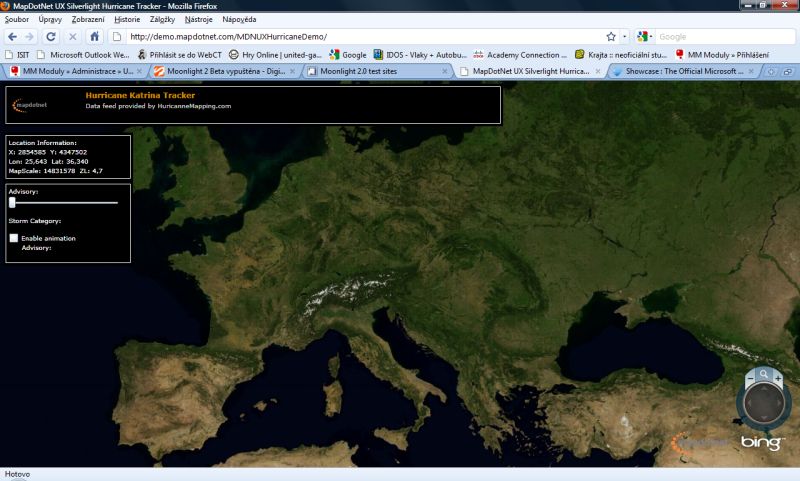 <p>Mapdotnet - Webová aplikace běžící na technologii Silverlight (Moonlight).</p>