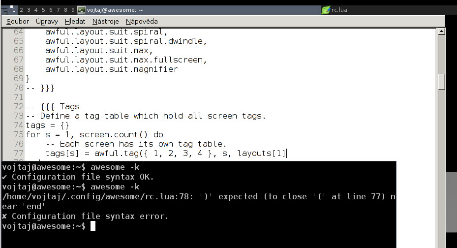 Awesome po úpravách