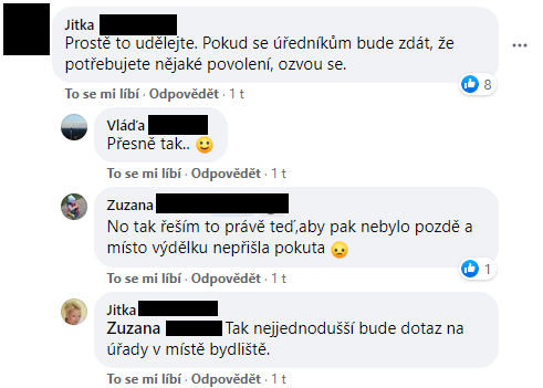 Podnikatelka na Facebooku řeší prodej výrobků před svým domem