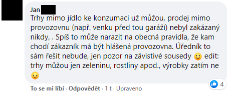 Podnikatelka na Facebooku řeší prodej výrobků před svým domem