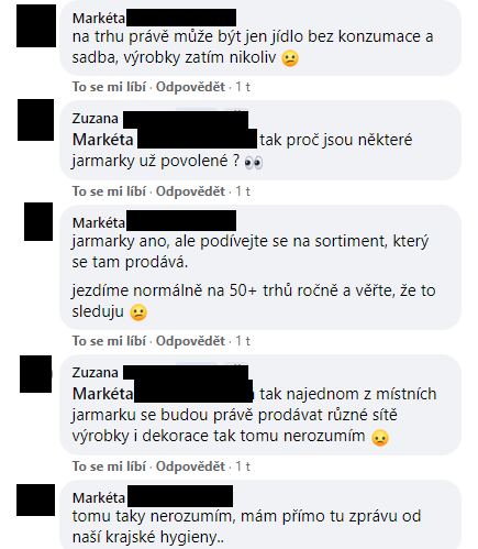 Podnikatelka na Facebooku řeší prodej výrobků před svým domem