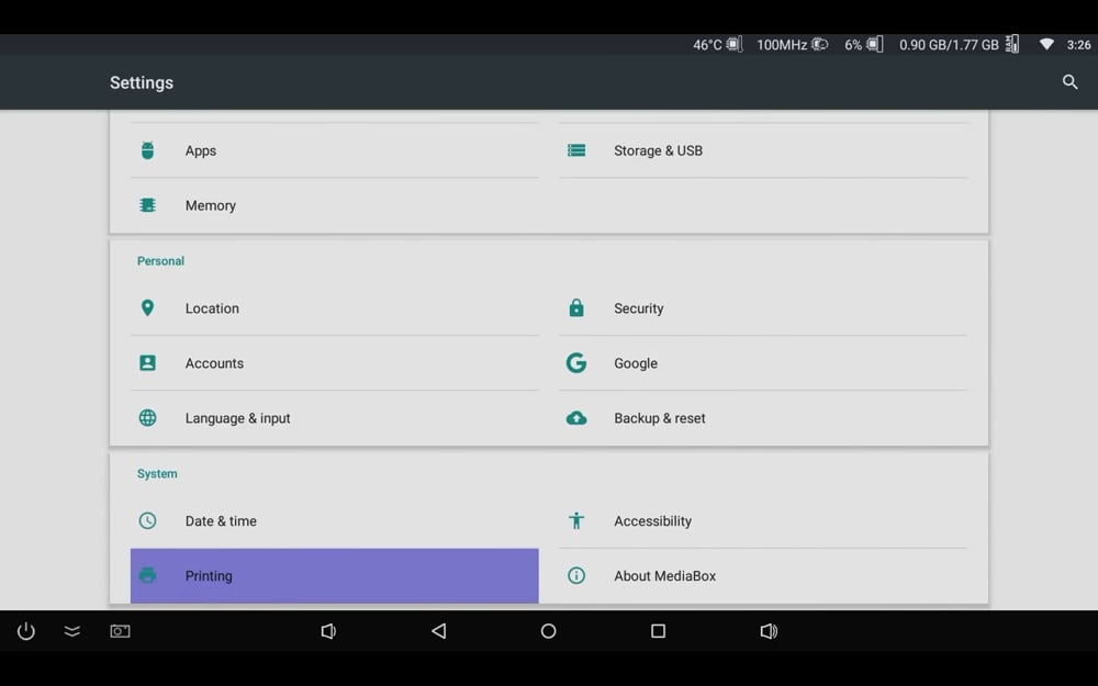 Uživatelské menu – verze s Custom Rom Superceleron