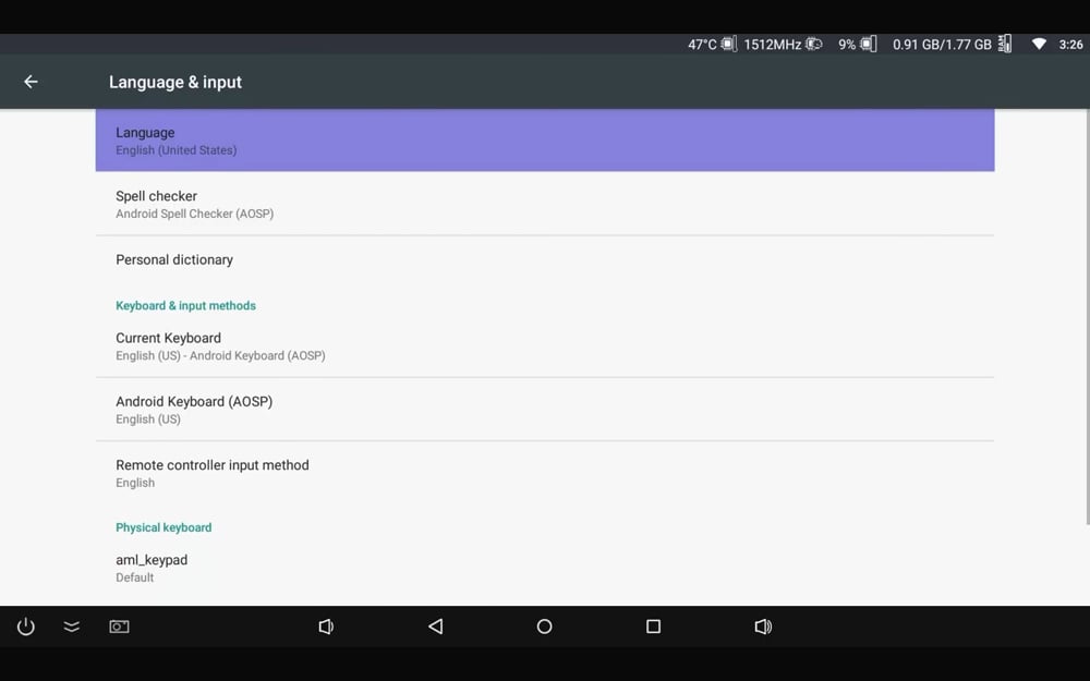 Uživatelské menu – verze s Custom Rom Superceleron