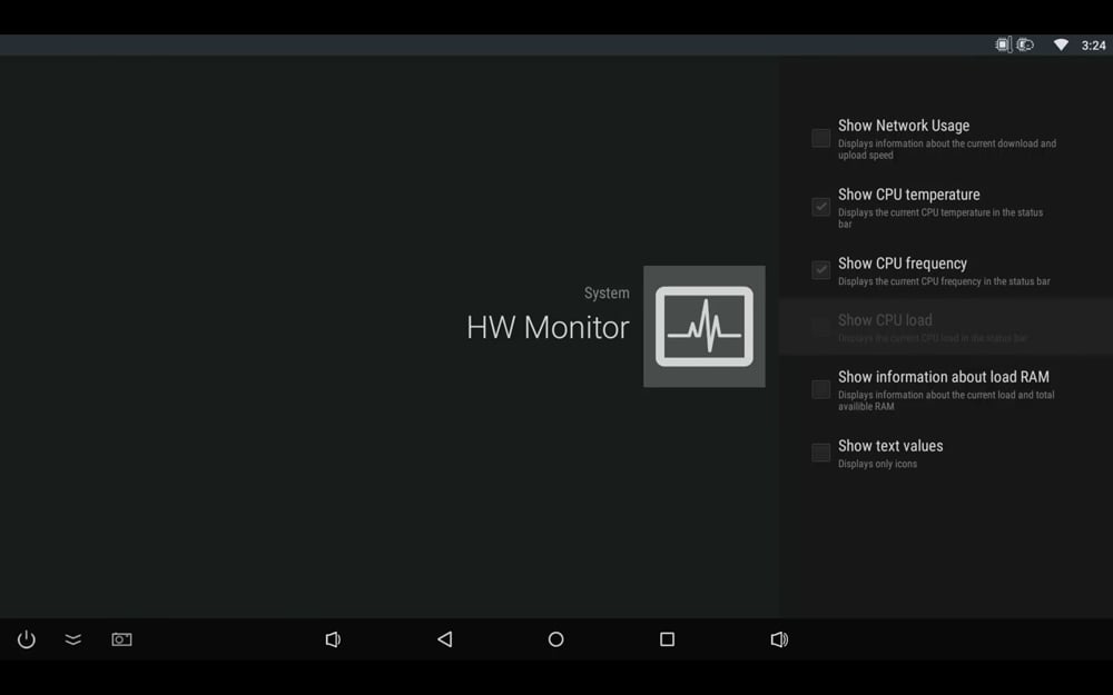 Uživatelské menu – verze s Custom Rom Superceleron