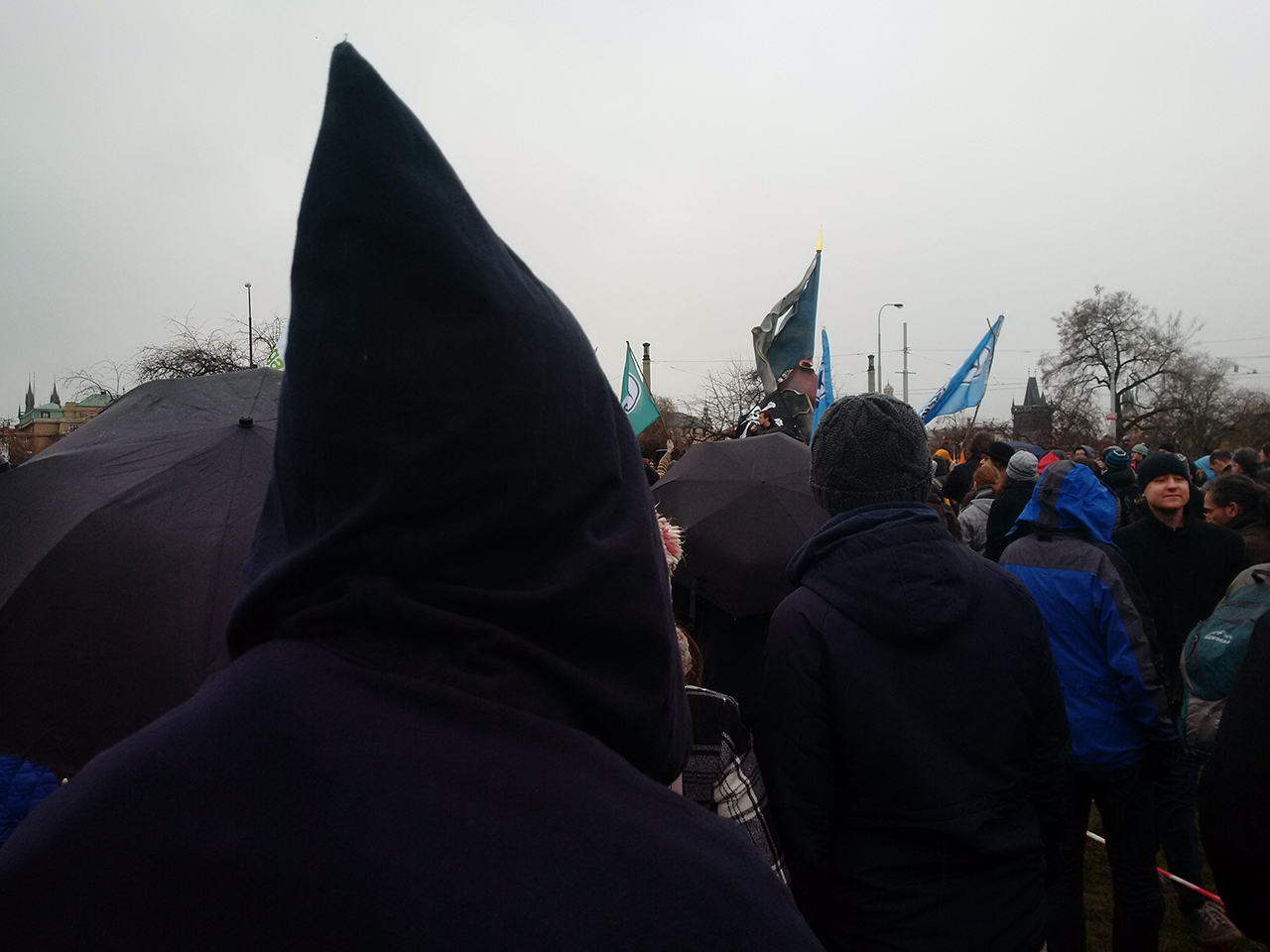 Demonstrace za svobodný internet v Praze 20.2.2016