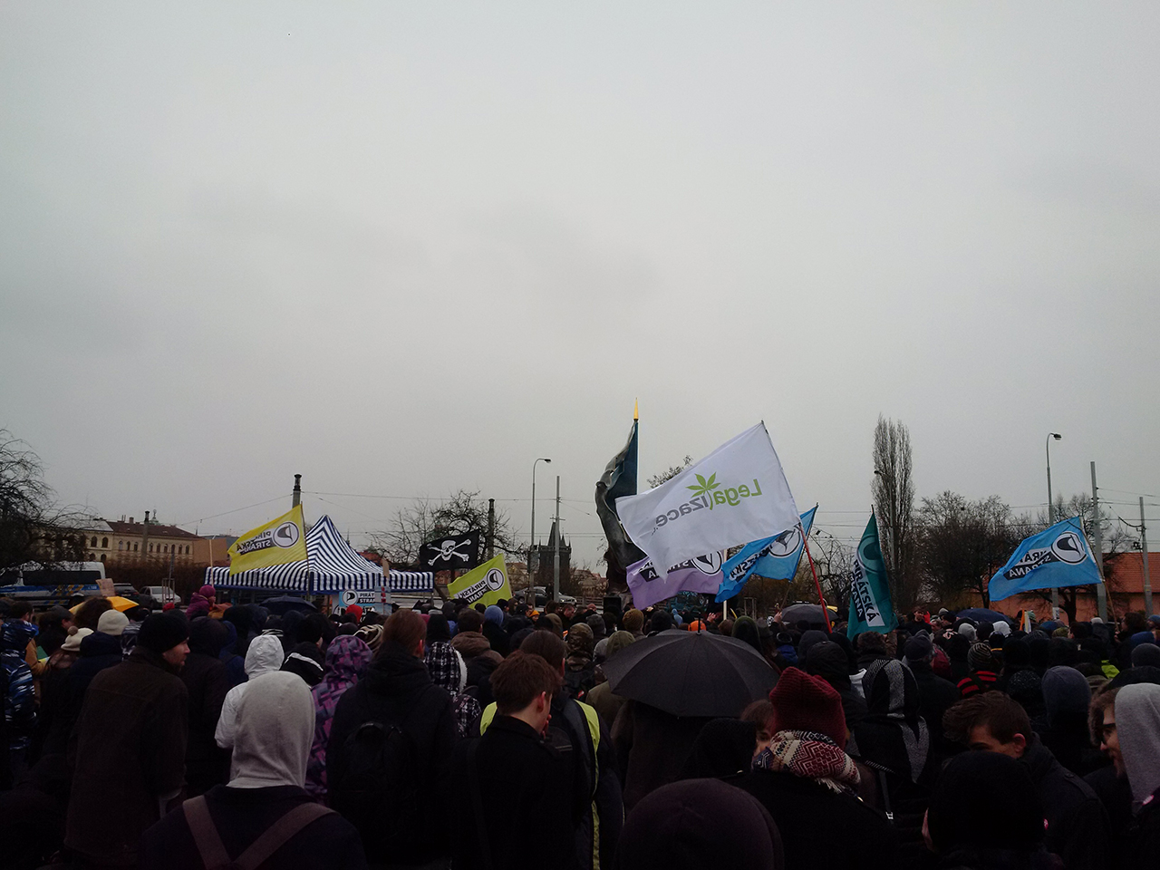 Demonstrace za svobodný internet v Praze 20.2.2016